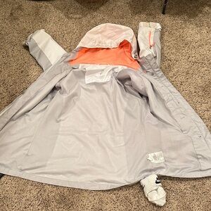 Free Country womens Light Gray and Orange Raincoat